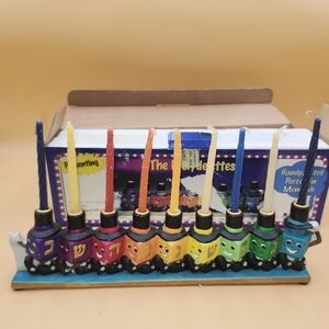 Rite Lite Chanukah Express Draydelettes Porcelain Menorah Hanukkah  fun kids